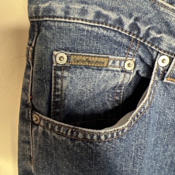 Vintage Calvin Klein Jeans Womens 16 Boot Cut Doublestone High Rise Mom Dark - Picture 5 of 5